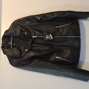 Girls Art Class Faux Leather Biker Jacket 10-12